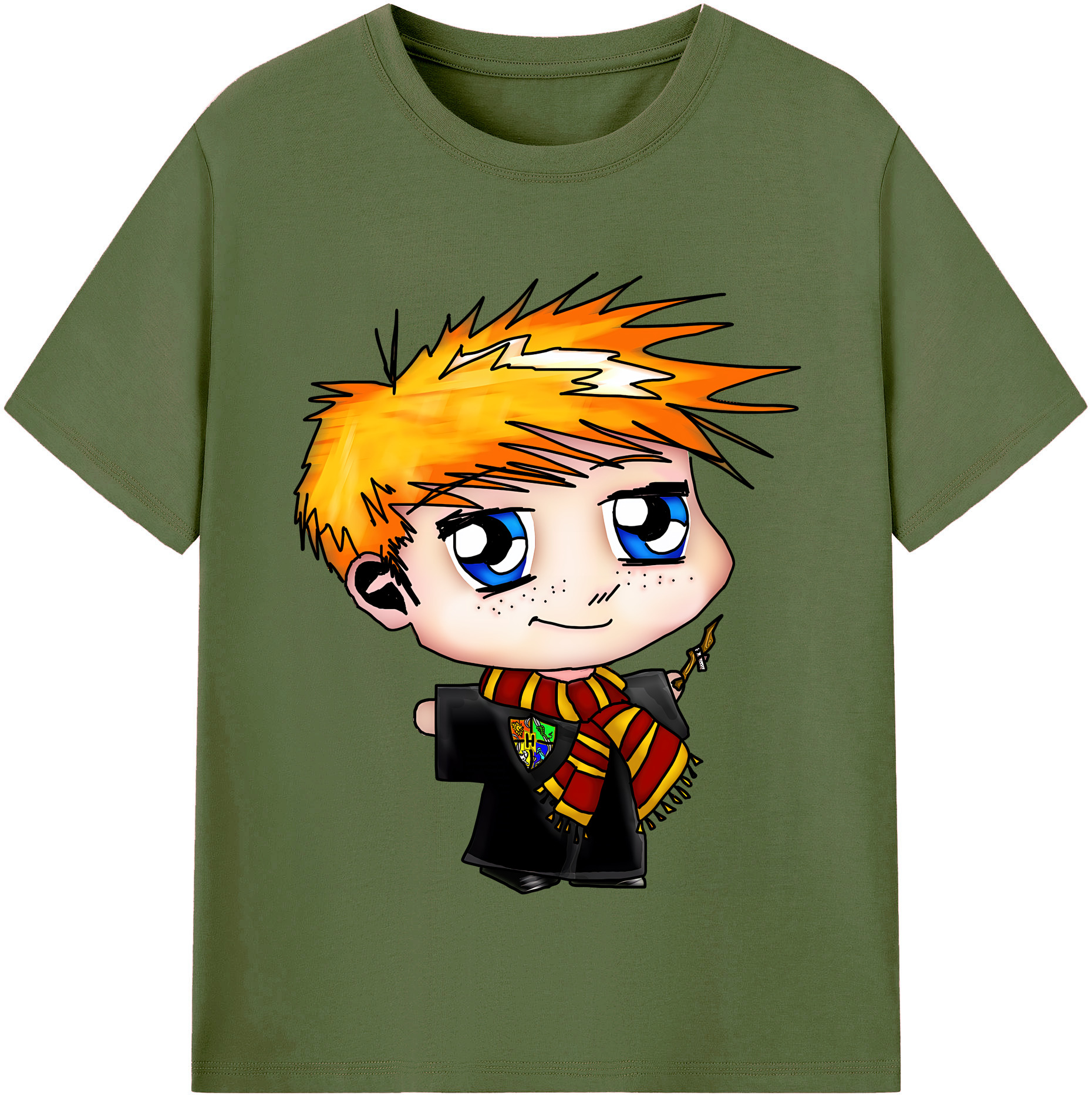 （画像用） Harry Potter ハリー・ポッターシリーズ 綿100％半袖Tシャツ（フロントプリント）